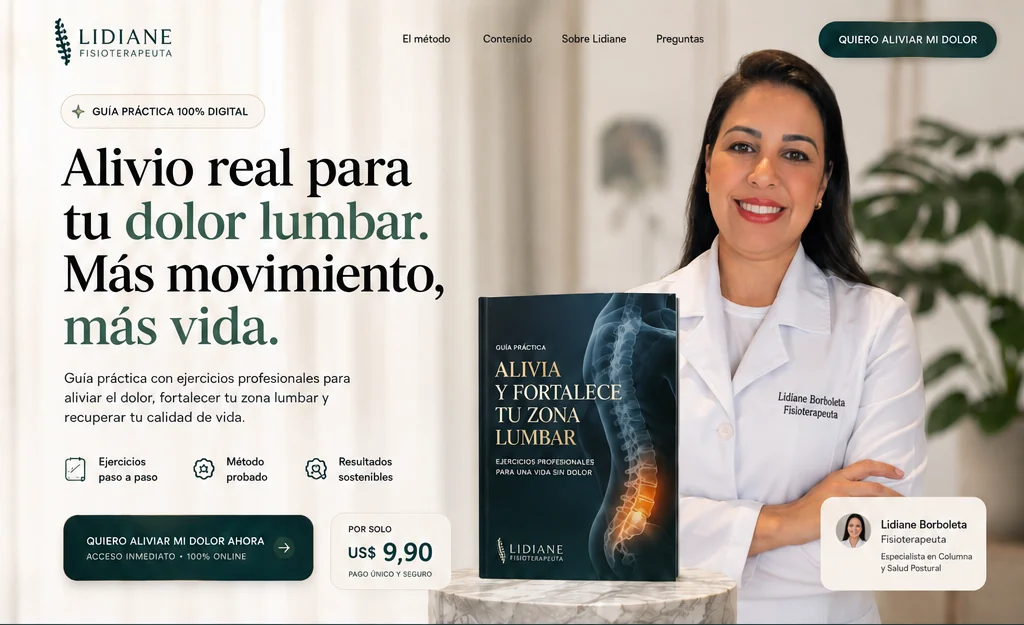 Presentación de la guía lumbar con Lidiane Borboleta
